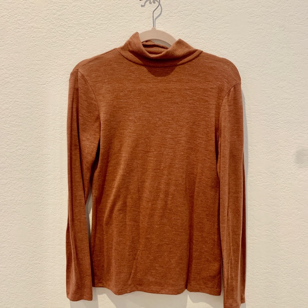 A New Day Orange Long-sleeve Turtleneck